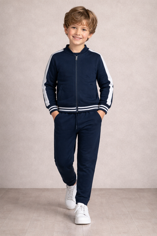Kids Zip-Up Tracksuit Set (Jacket + Pants) – 3 Colors