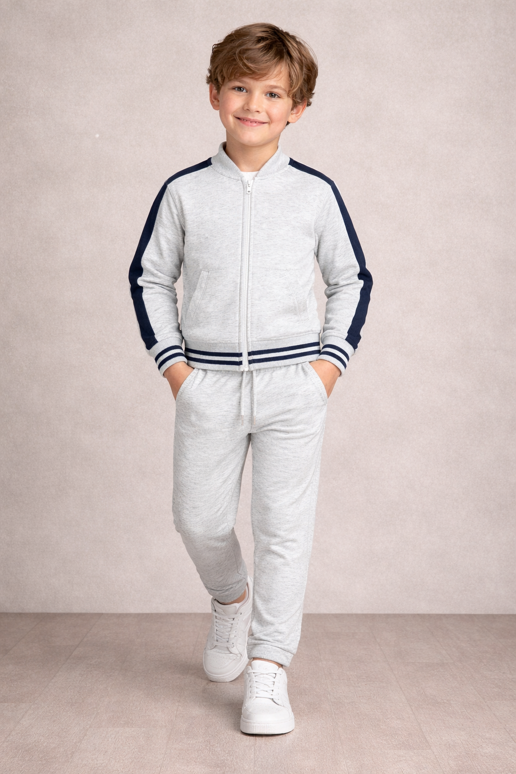 Kids Zip-Up Tracksuit Set (Jacket + Pants) – 3 Colors