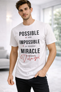 Men’s White Motivational Graphic Cotton T-Shirt