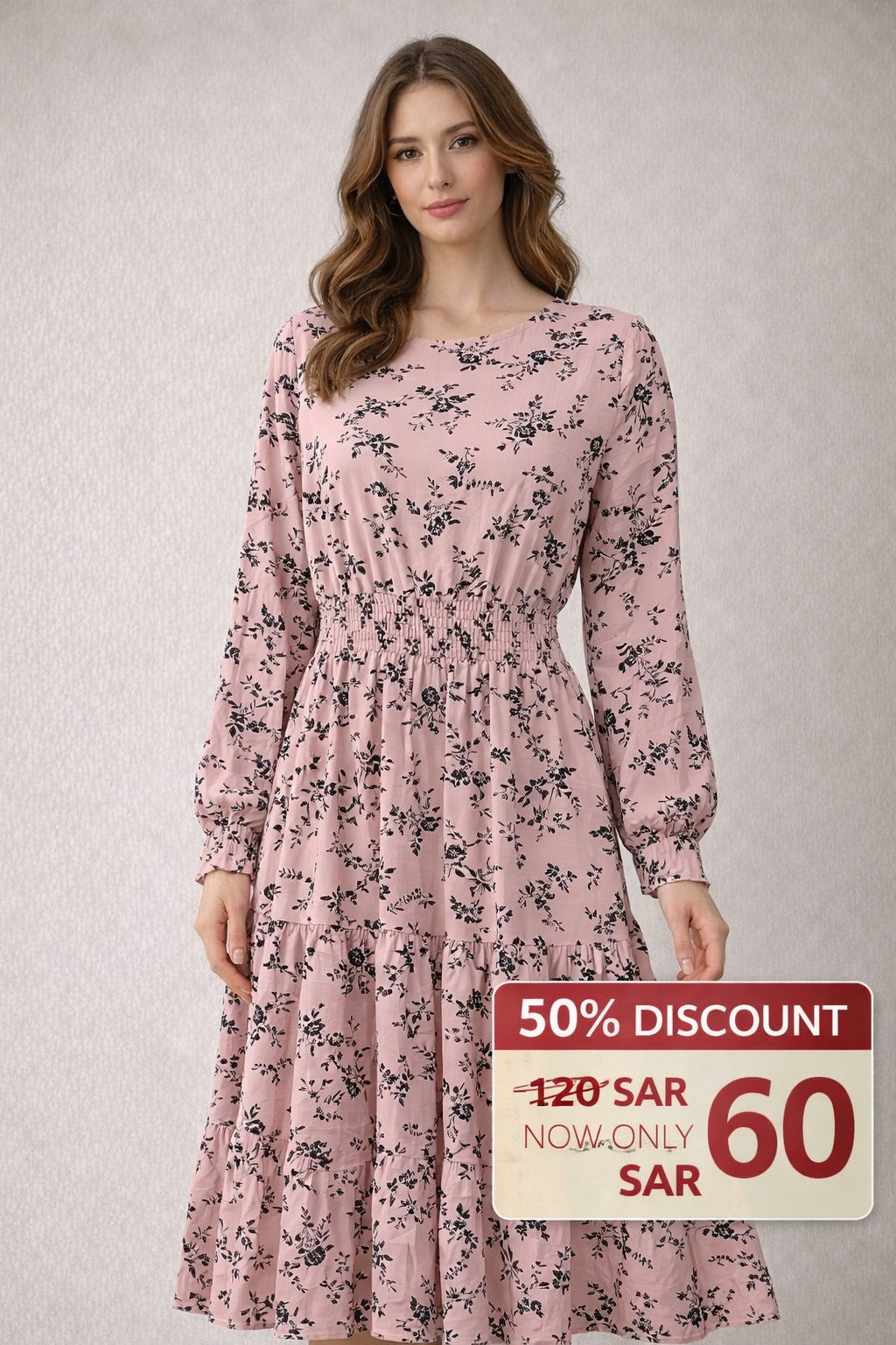 VIP Thin Print Georgette Party Dress (Jorjet Cloth) | فستان حفلات جورجيت مطبوع VIP (قماش جورجيت)