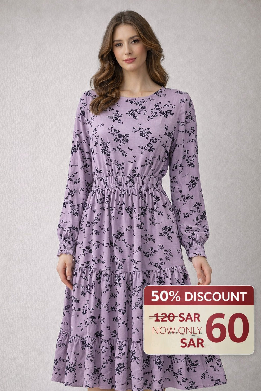 VIP Thin Print Georgette Party Dress (Jorjet Cloth) | فستان حفلات جورجيت مطبوع VIP (قماش جورجيت)