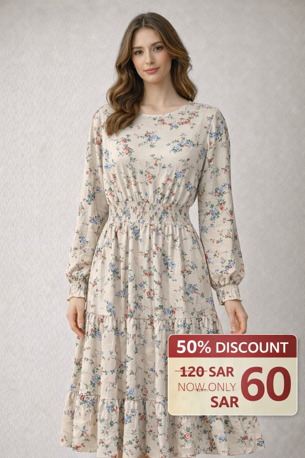 VIP Thin Print Georgette Party Dress (Jorjet Cloth) | فستان حفلات جورجيت مطبوع VIP (قماش جورجيت)